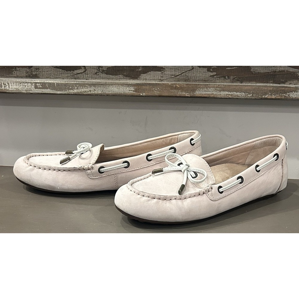 Vionic Virginia Leather Loafer Moccasin Shoes Light Pink Size 9 EU 41 - Picture 3 of 9
